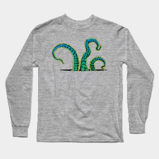 Pocket Tentacles Aqua Long Sleeve T-Shirt